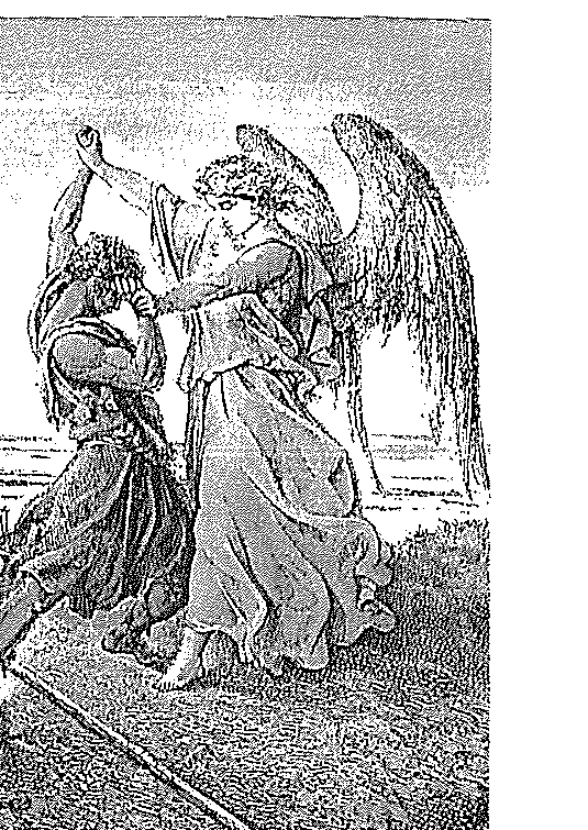 Gustave Doré, La Bible : La lutte de Jacob avec l’ange