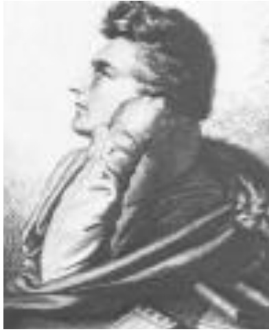 Portrait dessiné du jeune poète Heinrich Heine, le regard tourné vers le haut et la tête appuyée de manière pensive sur sa main droite.