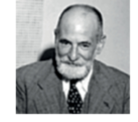 Photographic portrait of René Cassin, in a suit, with a white beard.